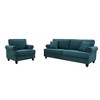 37.2" Modern Sofa Couch With Armrests, Rolling Arm, Wood Frame, Brown Legs Sectional Love Seat Upholstered Sofa - 4 of 4