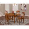 5-Piece Saddle Brown Finish Solid Wood Top - Dining Room Set - Seats 4 - 2 of 4