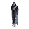 Morris Costumes 4 ft Hanging Animated Singing Reaper with Guitar - Black - 2 of 2