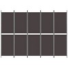 vidaXL 5-Panel Room Divider Brown 98.4"x70.9" Fabric - 3 of 4