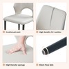 PU Leather Dining Chairs Set Of 4, Modern Kitchen Dining Room Chairs with Padded Seat Waterproof Non-Slip, Comfortable Dinner Chairs - 4 of 4