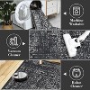 Vintage Floral Area Rug - Distressed Low Pile Non-Slip & Machine Washable Carpet for Kitchen, Living Room, Bedroom - 3 of 4