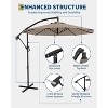TackView 10FT Outdoor Patio Hanging Offset Cantilever Umbrella, Cantilever Market Umbrella with Cross Base - 2 of 4