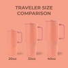 HydroJug Traveler - Water Bottle with Handle & Flip Straw - Leak Resistant Tumbler, Insulated, Stainless Steel & Rubber Base - 4 of 4
