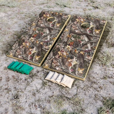 GoSports Woodland Camo All Weather Cornhole Game Set with Bean Bags