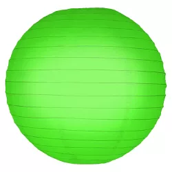 5ct 10" Lumabase Green Round Paper Lanterns