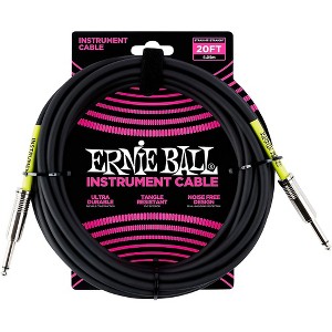 Ernie Ball Straight Instrument Cable - Black - 1 of 3