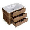 ChicFurnit Bathroom Vanities 30 Inch Wall Mounted Vanity with Top and Soft Close Drawer for Bathroom Storage, Beige, 30"*18.3"*22.4" - 2 of 4