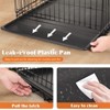 FURNIinspire Pet Crates And Houses Dog Crate With Double Doors, Metal Foldable Pet Cage With Divider Panel And Removable Tray, Black, 24"*17"*19" - 4 of 4