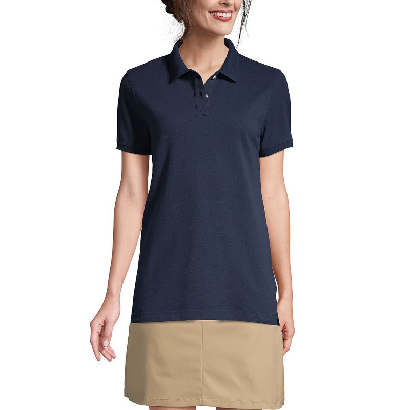 School Uniform Young Women's Tall Short Sleeve Mesh Polo Shirt, 2 of 3