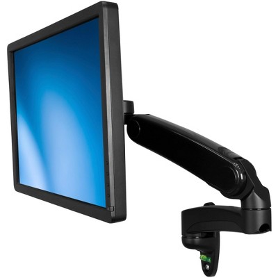 Black Full-Motion Wall Mount Monitor Arm with Gas Spring