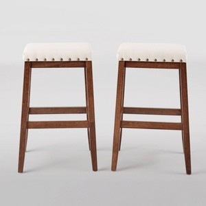 Set of 2 Greely Farmhouse Barstools - Christopher Knight Home - 1 of 4