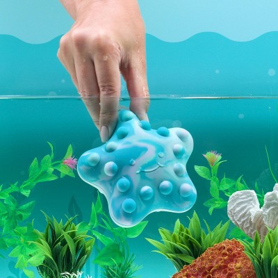 Munchkin Pop Squish Popping Mold-Free Sensory Baby Fidget Bath Toy Without Holes - Starfish