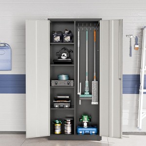 Steel Tool Storage Cabinet With 6 Hooks - 1 of 4