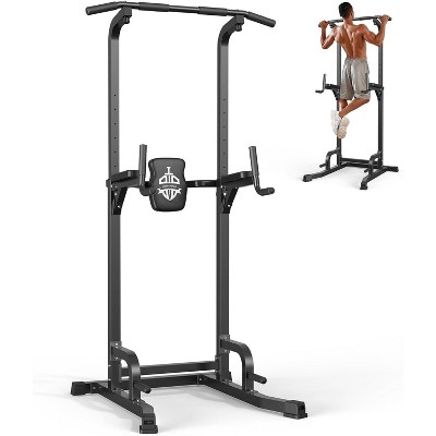 Sportsroyals Power Tower Pull Up Bar Station, 450LBS Stable Pull Up Dip Station for Home Gym Strength Training Equipment