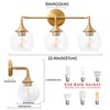 POWLIG 22.44-in 3-Light Gold Modern Dimmable Bathroom Vanity Light with Clear Glass Shade - 3 of 4