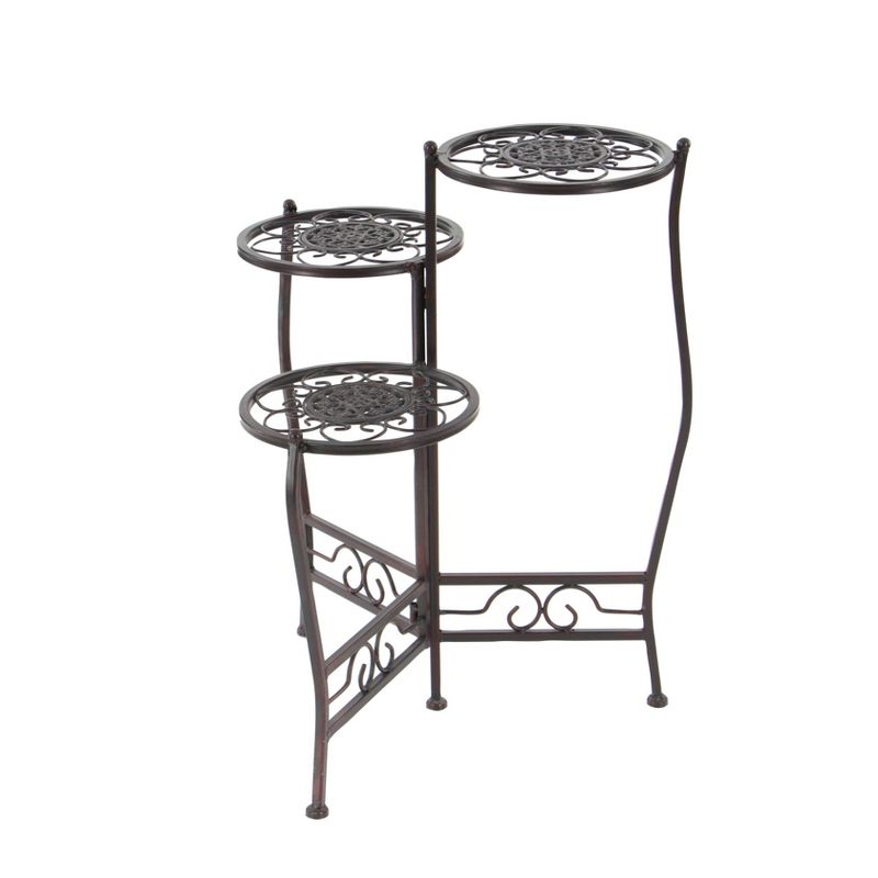 24&#34; Modern Metal Novelty Plant Stand Brown - Olivia &#38; May, 5 of 18