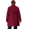 Agnes Orinda Women's Plus Size Elegant Mid-Length Stand Collar Back Split Winter Single Breasted Overcoats - 4 of 4