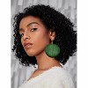 Wooden Hoop Earrings for Women Retro Black African Bohemian Wood Teardrop Geometric Lightweight Dangle Drop Earrings - 3 of 4