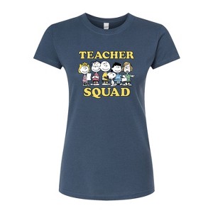 Women's - Peanuts - Teacher Squad Juniors Fitted Graphic T-Shirt - 1 of 4