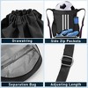 Generic Soccer Bag, Youth Soccer Basketball Bag with Compartments Drawstring Backpack - 3 of 4