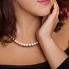 EVERLY JEWELRY | 10k Yellow Gold 7-7.5mm Cultured Freshwater Pearl Necklace, 18 inc - 4 of 4