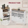 Vividwood Farmhouse Wooden Shoe Cabinet – Narrow Entryway Shoe Storage with 4 Flip Drawers & Organizer Shelves - 2 of 4