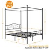 Yaheetech Metal Canopy Bed Frame, Four-poster Canopied Platform Bed with Arched Headboard - 3 of 4