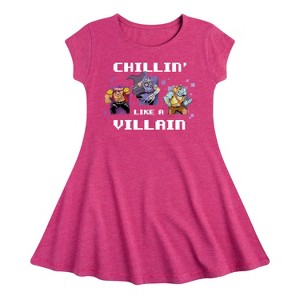 Girls' - Teenage Mutant Ninja Turtles - Chillin Like A Villain Fit & Flair Cap Sleeve Dress - 1 of 1