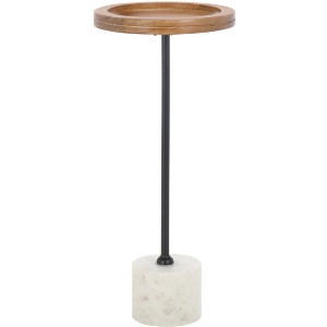 Elisabeth Round Side Table - ACC3736A - Brown/Black - Safavieh - 1 of 4