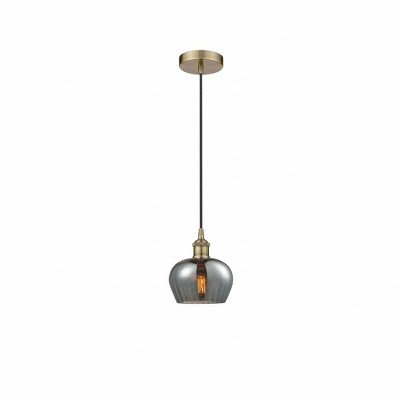 Fenton - 1 Light Cord Hung Mini Pendant In Industrial Style-8.5 Inches Tall and 6.5 Inches Wide