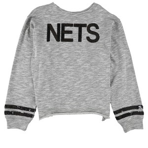 Touch Womens Brooklyn Nets Sequined Sweatshirt - 1 of 2