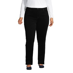 Lands' End Lands' End Women's Mid Rise Straight Leg Corduroy Pants - 1 of 4