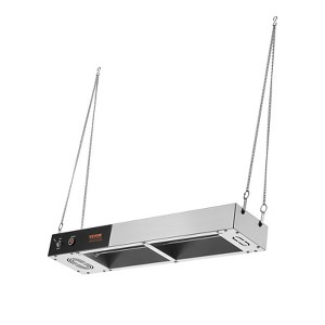 VEVOR French Fry Food Warmer, 750W Commercial Strip Food Heating Lamp, Electric Stainless Steel Warming Light Dump Station, Overhead 104-122°F - 1 of 4