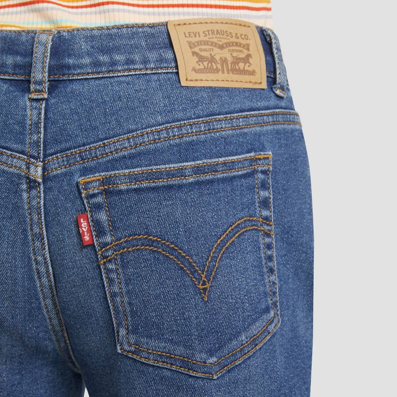 Levi's® Girls' High-Rise Mini Mom Jeans - Dark Wash, 4 of 8