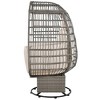 Outdoor Egg Chair, Swing Chair With 4 Pillows, Thick Soft Padded Back And Arm, Swivel Base, Adjustable Foot Pads - 2 of 4