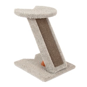Ware Products Corner Scratch with Cardboard and Carpet for Cats, 20" Height - 1 of 1