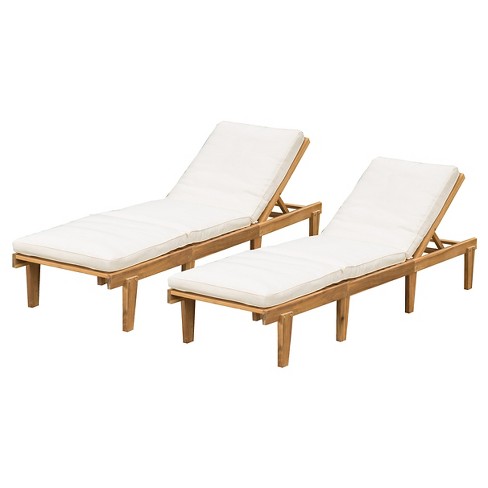 Ariana 2pk Acacia Wood Chaise Lounge - Christopher Knight Home