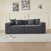 78.7" Corduroy Deep-Seated Modular Loveseat Sofa with Compact Sectional Design and Easy Assembly - 2 of 4