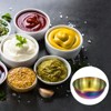 Unique Bargains Thick Stainless Steel Condiment Dishes for Kitchen Restaurant 3.2" Dia - 4 of 4
