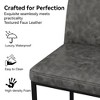 Dyonery Counter Height Bar Stools, 25.6" H Barstools Set of 2, Faux Leather Modern Kitchen Bar Counter Stools with Back and Metal Legs - 3 of 4