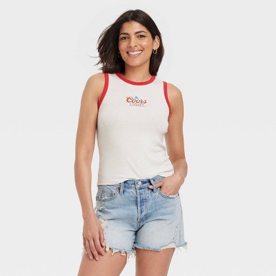 Women's Coors Light Graphic Tank Top - Cream