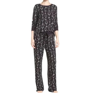 P.J. Salvage Womens Wine Glass Pajama Sleep T-shirt - 1 of 1