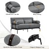 MYINDA Modern Loveseat Sofa 59" Sofa Couch 2-Seater Sofa with Flexible USB Ports , Unique Cylindrical Armrests for Living Room - 4 of 4