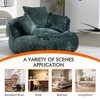 MOONMISS Chenille High-Density Foam Soft Bean bag Chair with 3 Pillows and Wide Backrest - 4 of 4