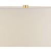 Possini Euro Design Helix Modern Table Lamp 30" Tall Sculptural Brass Metal Open Ribbon White Linen Drum Shade Bedroom for Bedroom Living Room Bedside - 3 of 4