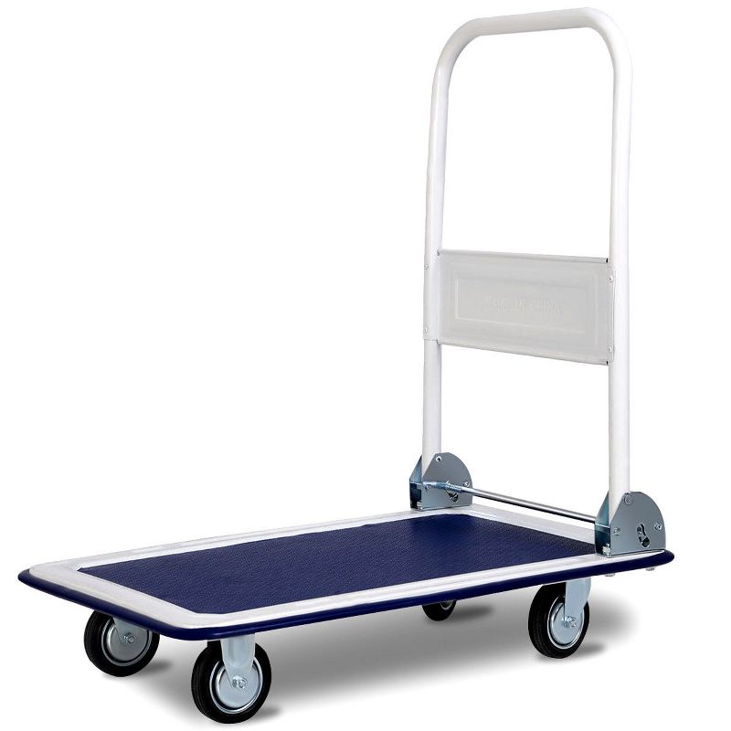 Costway 330lbs Platform Cart Dolly Foldable Push Hand iron, 1 of 8