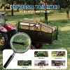 Coucheta ATV Trailer Tow Behind Steel Dump Cart, 750 LB Heavy Duty Yard/Garden Trailer with 17 Cu Ft Bed & All Terrain Tires - 3 of 4