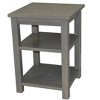 HomeRoots 28" Gray Solid Wood Nightstand - 4 of 4