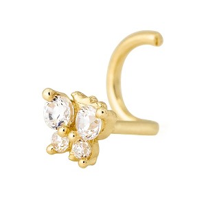 Jewelry Avalanche 20G 14K Yellow Gold Butterfly Nose Screw Nose Ring Stud - 1 of 4